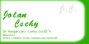 jolan csehy business card